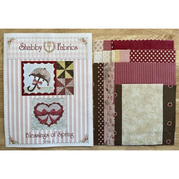 Shabby‎ Fabrics Blessings Of Spring ~ Block 8 Pattern & Pre-Cut Fabric - Picture 1 of 4